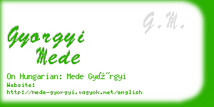 gyorgyi mede business card